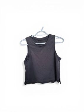 Lululemon train to be tank top high low hem in black